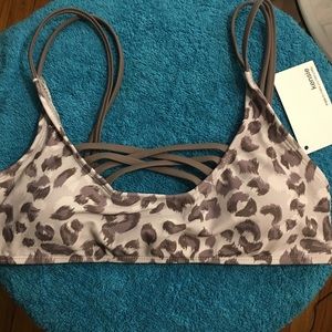 Cheetah Print Two Piece Swim Suit